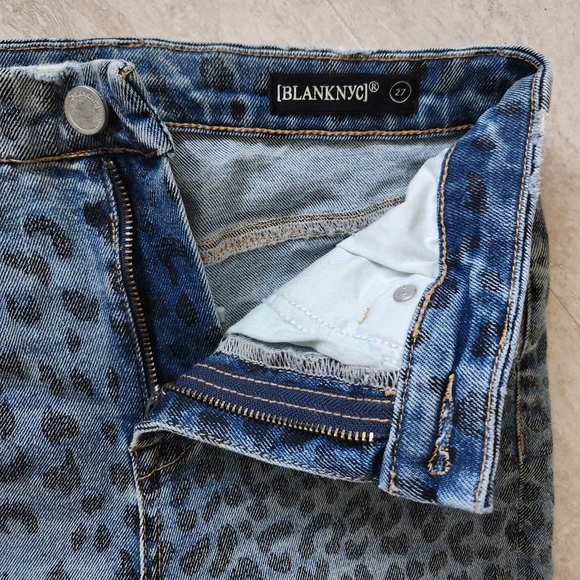 Blanc NYC Leopard Skinny Jeans  sz 27 - Picture 2 of 4